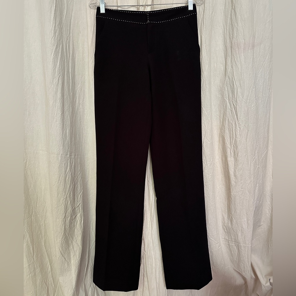 Black Hanley pick stitched dress pants size 0